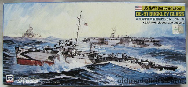 Skywave 1/700 TWO USS Buckley DE51 Class Destroyer Escorts - With Decals For Any Ship In The Class, W8 plastic model kit